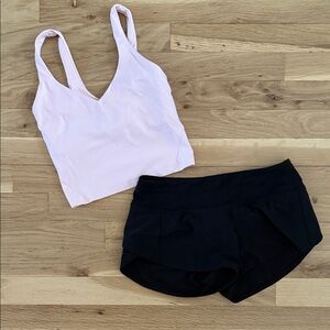 BUNDLE !!! Lululemon Light Pink Align Tank and Black Speed Up Shorts